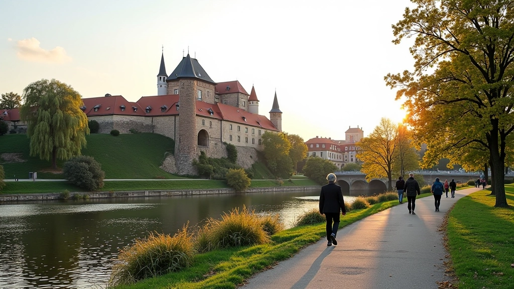 Pętla nad Wisłą w Kazimierzu Dolnym, zabytkowe miasto, ruiny, widok na rzekę