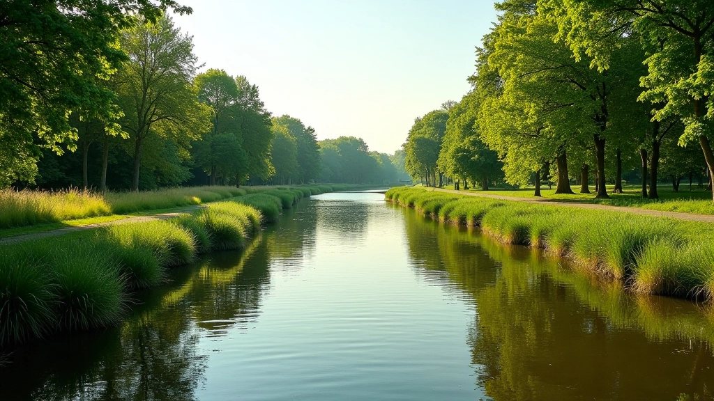Widok na piękny polski nadbrzeże z naturalną roślinnością